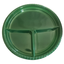 250mm.Diameter 3 Sided Disposable Plastic Plate